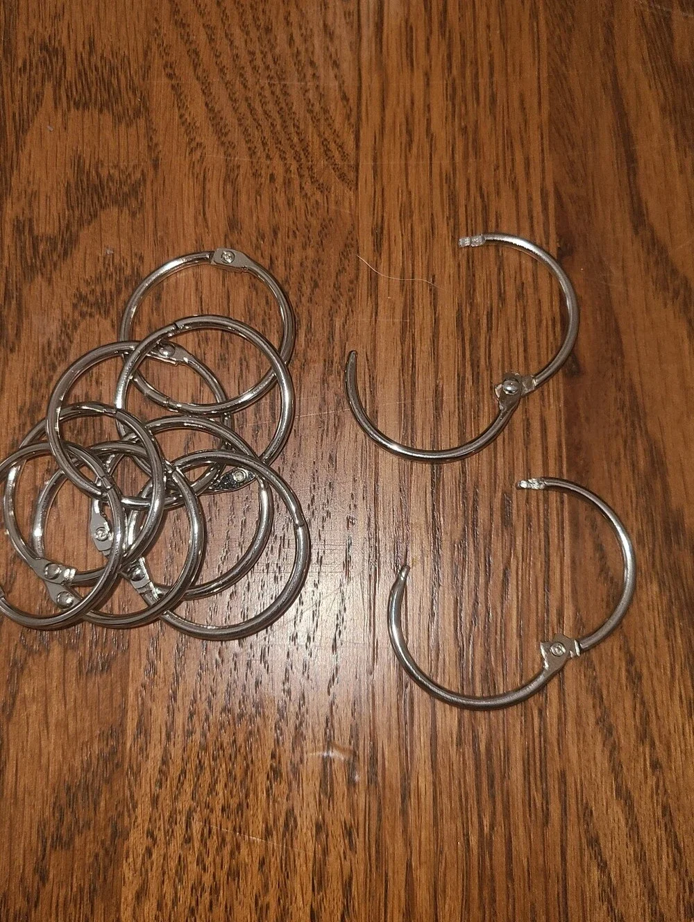 Loose Leaf Book Binder Rings Brushed Nickel, Silver, Gold or Bronze ...Pick One